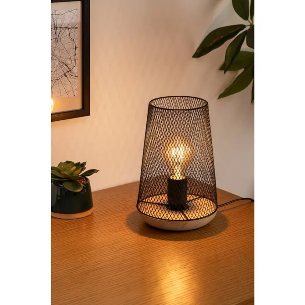 Atmosphera lampa zely 24cm metal, drvo slika 2