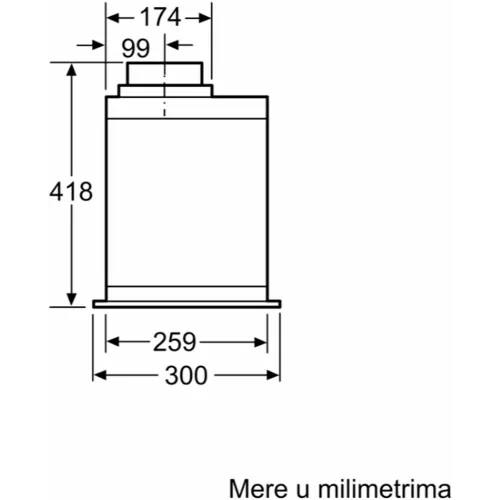 Bosch DHL575C Serija 6, Ugradni aspirator, Širina 52 cm slika 8