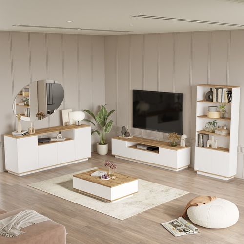 Hanah Home FR19-AW Atlantic Pine
White Living Room Furniture Set slika 2