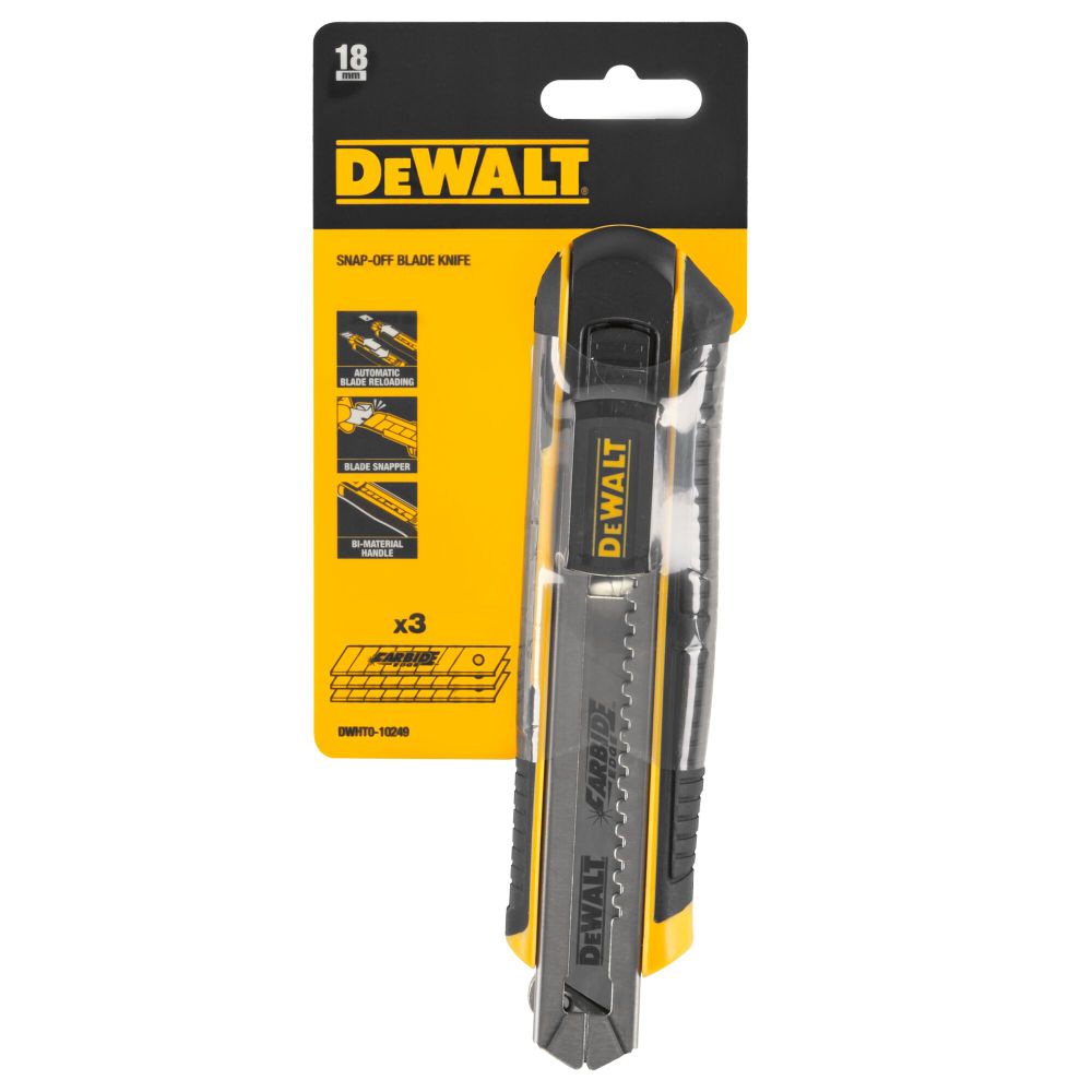 NOŽ SA IZVUČENOM OŠTRICOM 18MM / 3 X OŠTRICA Dewalt DWHT0-10249 slika 1