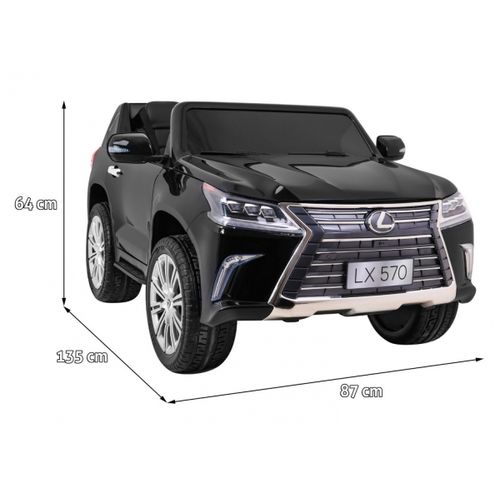 Licencirani auto na akumulator Lexus LX570 4x4 - dvosjed - crni/lakirani slika 2