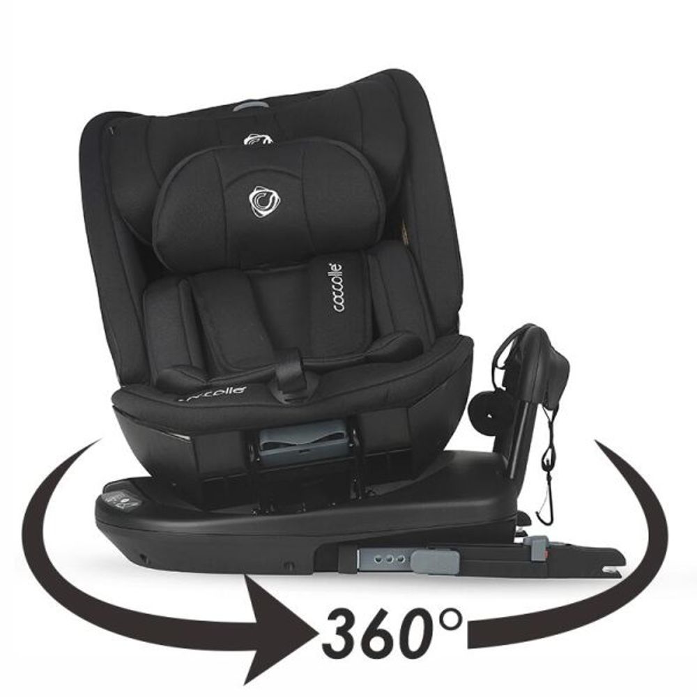 Coccolle® Autosjedalica Velsa iSize 360° 40-150cm Isofix, Jet Black slika 7