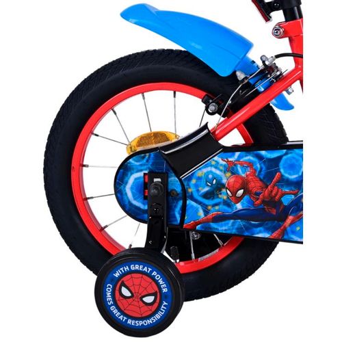 Dječji bicikl Ultimate Spider-man 14" s dvije ručne kočnice crveno/plavi slika 4