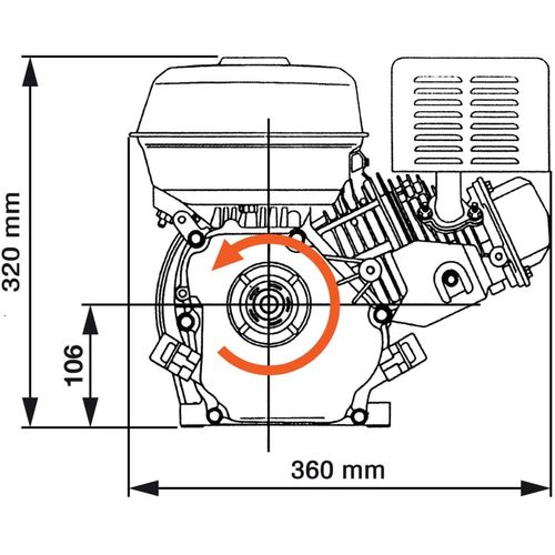 Benzinski motor 6,5 KS 4,8 kW crni slika 50