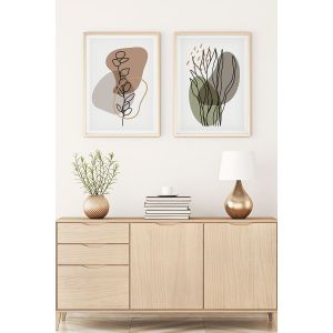 Dekorativna slika u okviru "Huhu115" od MDF-a, 70 x 50 cm, višebojna (2 komada)