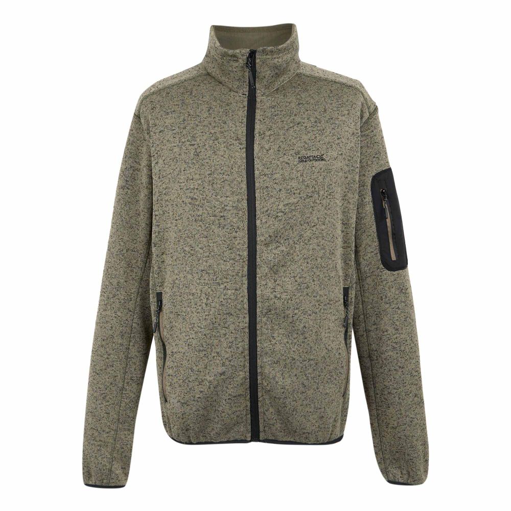 Regatta Muški duks na kopčanje Newhill Fleece Golden Sand slika 1