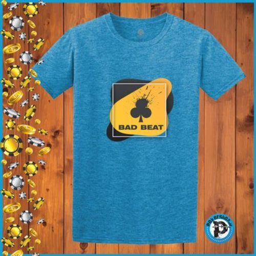 Poker majica "Bad Beat", plava  slika 1