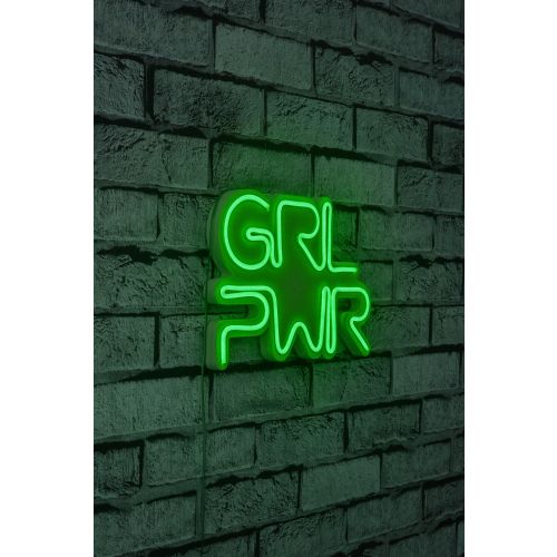 Wallity Ukrasna plastična LED rasvjeta, Girl Power - Green slika 1