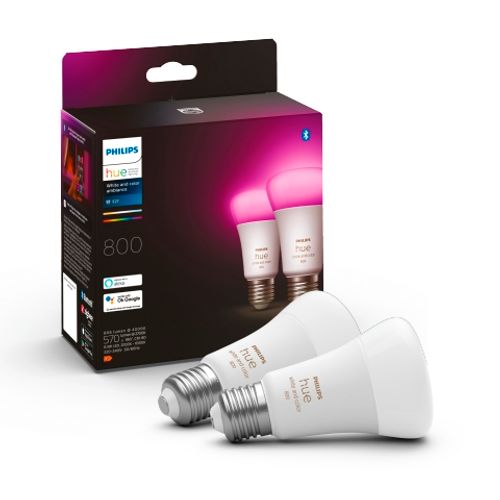 Pametna LED žarulja PHILIPS Hue E27, A60, 6.5W, 2 kom, boja slika 1