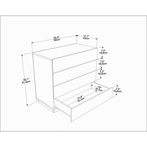 Lines - Oak Oak Dresser slika 5