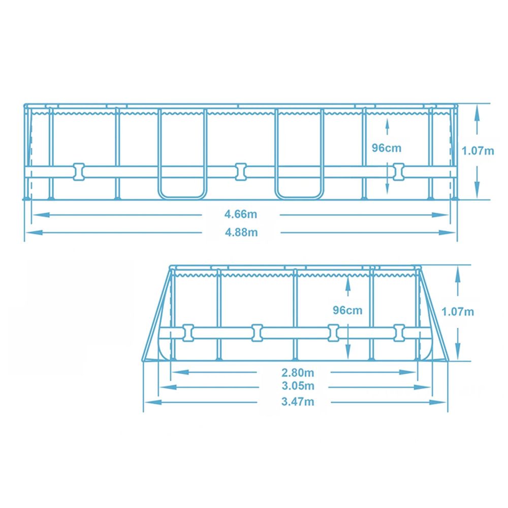 Okvirni vrtni bazen 488 x 305 x 107 cm 12u1 bestway 56448 slika 5