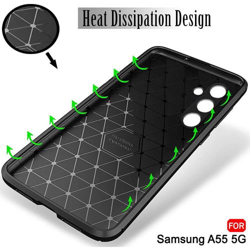 Techsuit - CarbonFiber maska za Samsung Galaxy A55 5G - crna slika 5