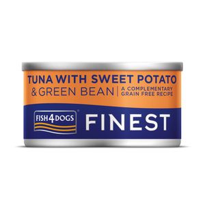 Fish4Dogs Finest Tuna&Sweet Potato&Green Bean, tuna s batatom i zelenim mahunama, 85 g