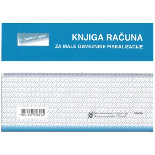 IX-410 KNJIGA RAČUNA ZA FISKALIZACIJU - MALI OBVEZNICI; Blok 3 x 50 listova, 14,5 x 10 cm slika 1