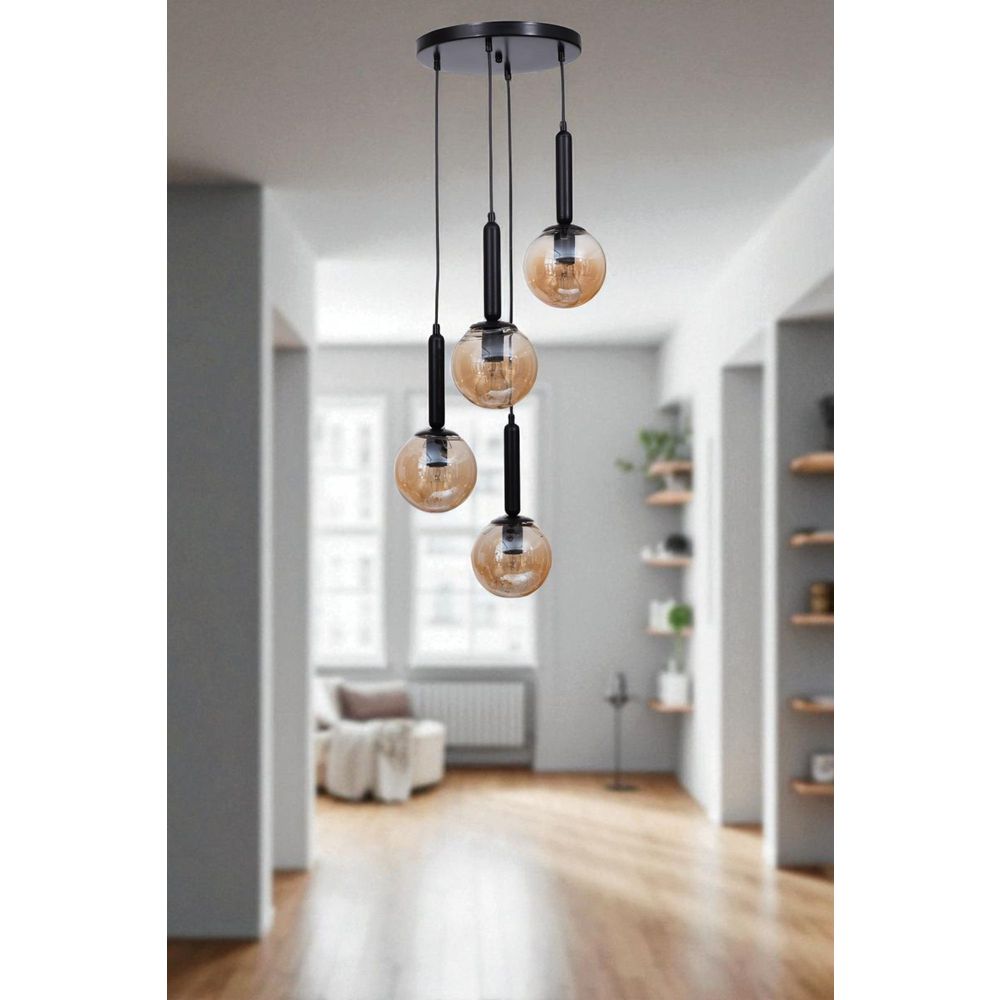 Opviq Luster 079, Med, Crna slika 1