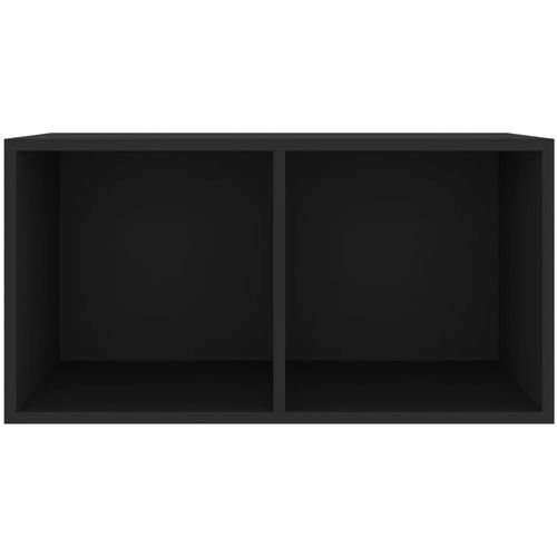 Kutija za pohranu vinilnih ploča crna 71 x 34 x 36 cm drvena slika 18
