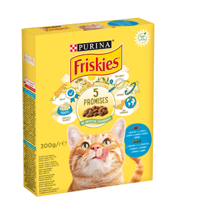 Friskies® Hrana za Mačke s lososom i povrćem, Adult 300g