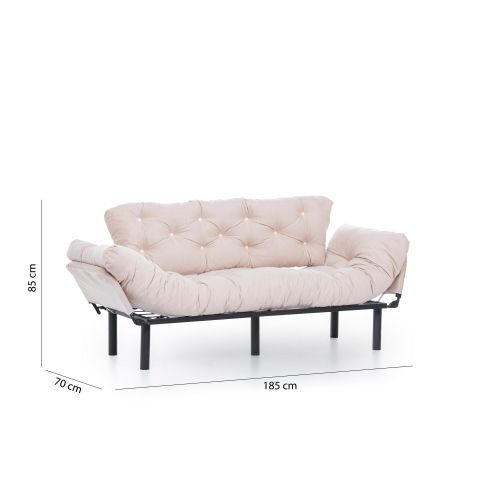 Atelier Del Sofa Trosjed na razvlačenje, Krem, Nitta Triple - Cream slika 14