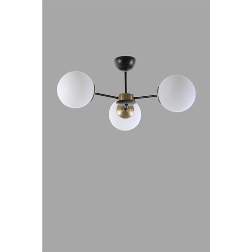 Venüs 3 Lü Beyaz Camlı Avize White Chandelier slika 3