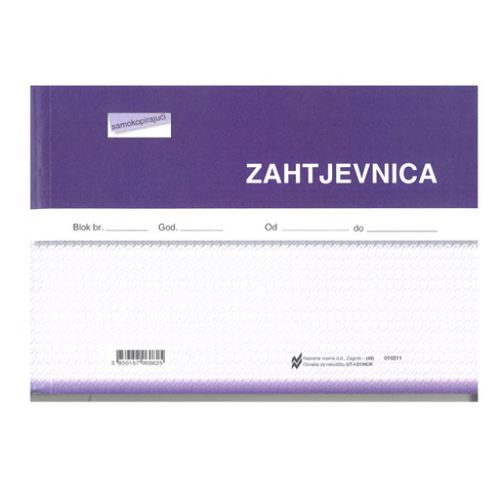 I-27/NCR ZAHTJEVNICA; Blok 2 x 50 listova, 21 x 14,8 cm slika 1