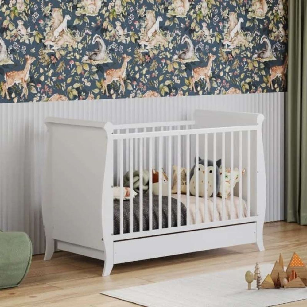 Lettino Krevetac sa ladicom Misza 120x60cm, White slika 2