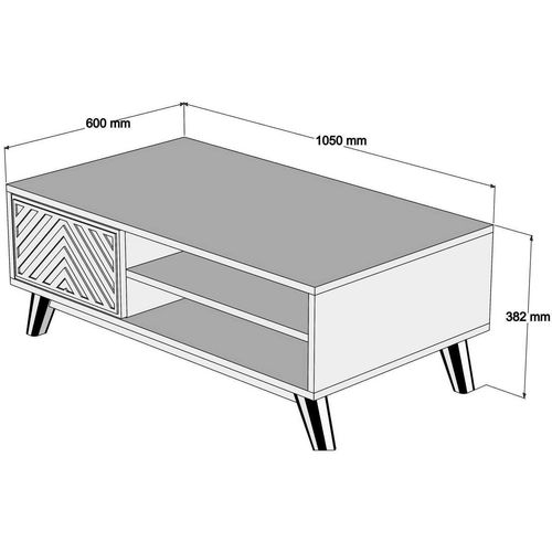 Inci - Walnut, Yellow Walnut
Yellow Coffee Table slika 4