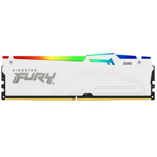 KINGSTON DIMM DDR5 16GB 6400MT/s KF564C32BWA-16 FURY Beast White RGB XMP slika 2