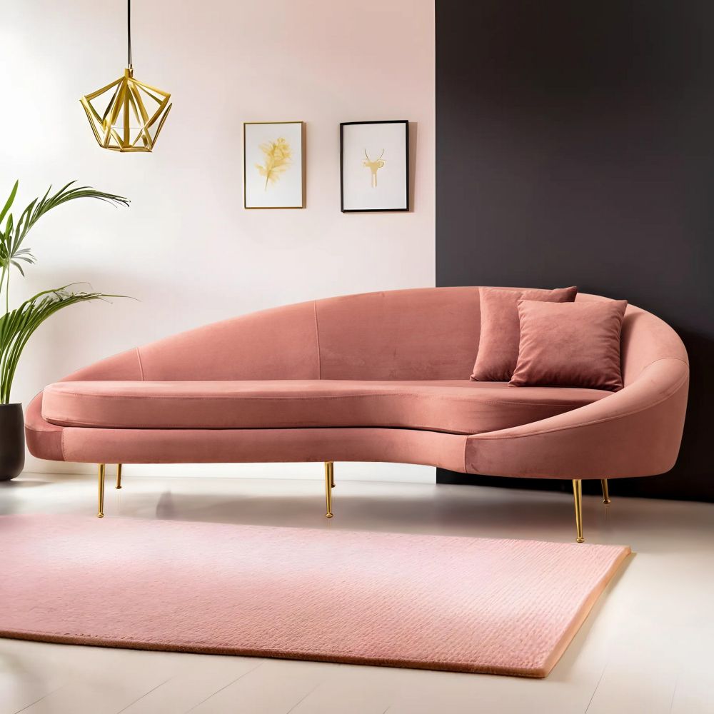 Eses Right - Pink Pink Sofa za 3 Osobe slika 6