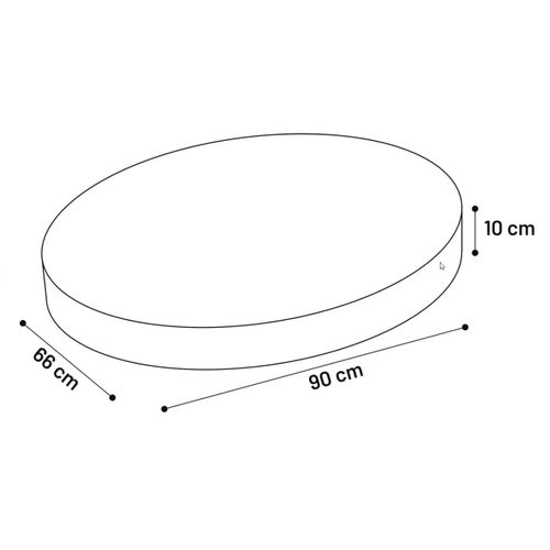 Jastuk Snoozy Oval Smeđa 90x66x10cm - Udobnost za Vašeg Ljubimca slika 2