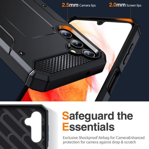 Techsuit – Hybrid Armor Kickstand zaštitna maska za Samsung Galaxy A14 4G / A14 5G – crna slika 6