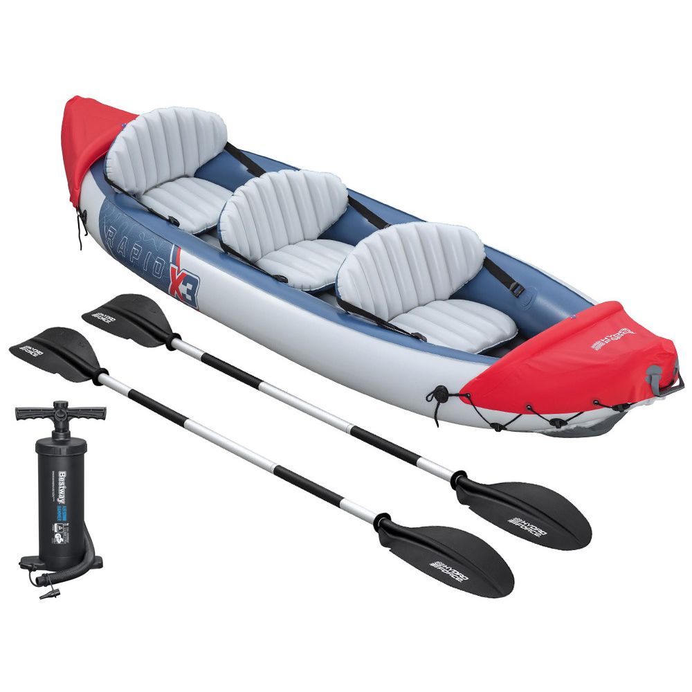 Bestway Kajak Rapid X3 na napuhavanje za 3 osobe + torba za vesla 381x100 cm 65132 slika 2