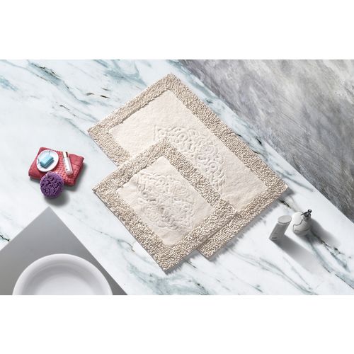 COTTONKT000043 Cream Bathmat Set (2 Pieces) slika 1