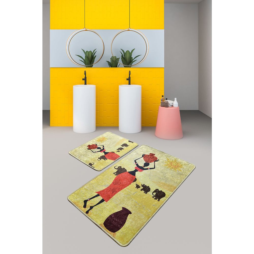 Set Kupatilskih Podmetača Elefante Multicolor (2 Komada) slika 1