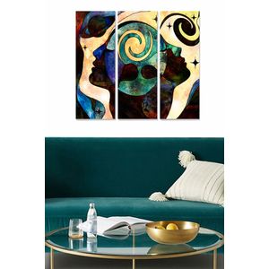 MDF1005982012 Multicolor Decorative MDF Painting (3 Pieces)