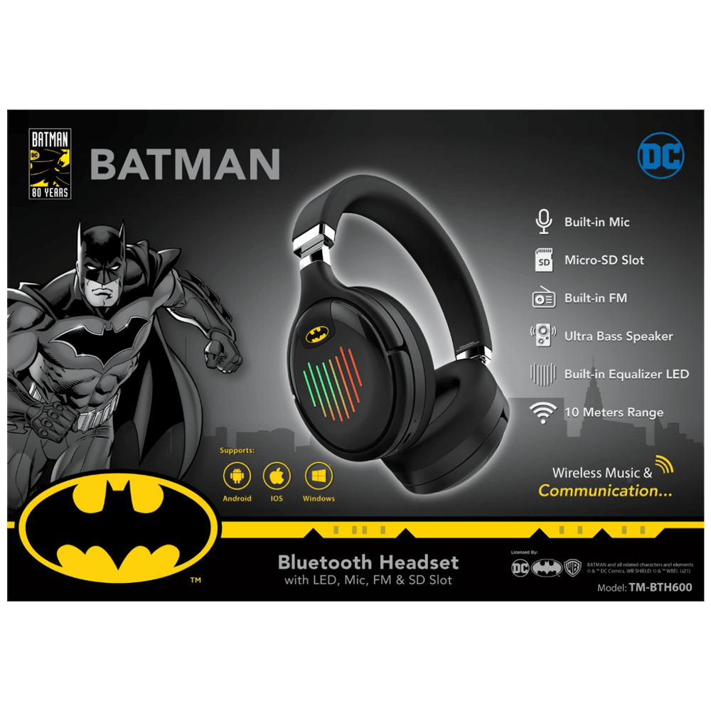 DC Bežične slušalice, Batman, Bluetooth, microSD, FM radio - BATMAN Bluetooth Headset  slika 6