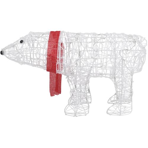 Ukrasni božićni medvjed s 45 LED žarulja 71x20x38 cm akrilni slika 5