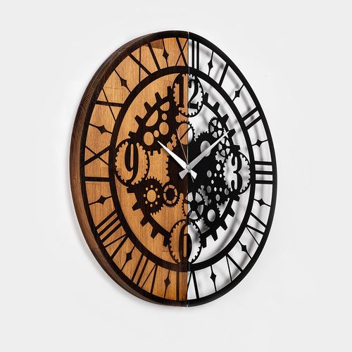 Wallity Ukrasni drveni zidni sat, Wooden Clock - 59 slika 6