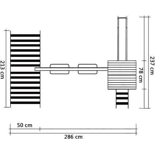 Set za igru s toboganom, ljestvama i ljuljačkama 286x237x218 cm slika 17