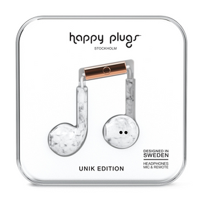 Happy Plugs, Earbud Plus slušalice,Bijelo mramorna