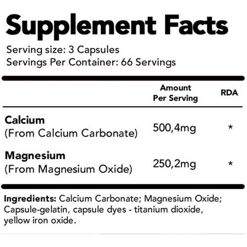 The Nutrition Kalcijum i Magnezijum 200 Kapsula  slika 3