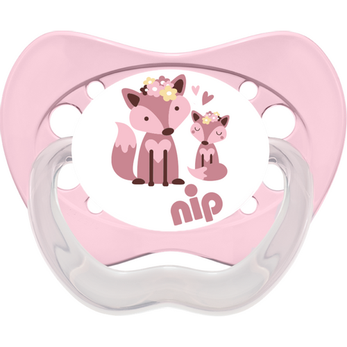 nip® Duda varalica Family 0-6mj (veličina 1) - Latex, 2kom Mint, Pink slika 1