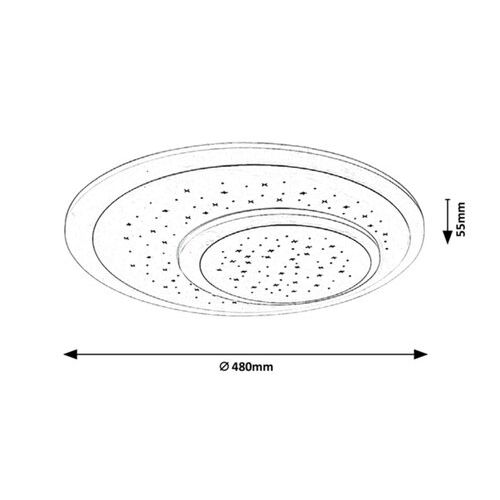 Rabalux Plafonjera Taneli LED 47W bela slika 8