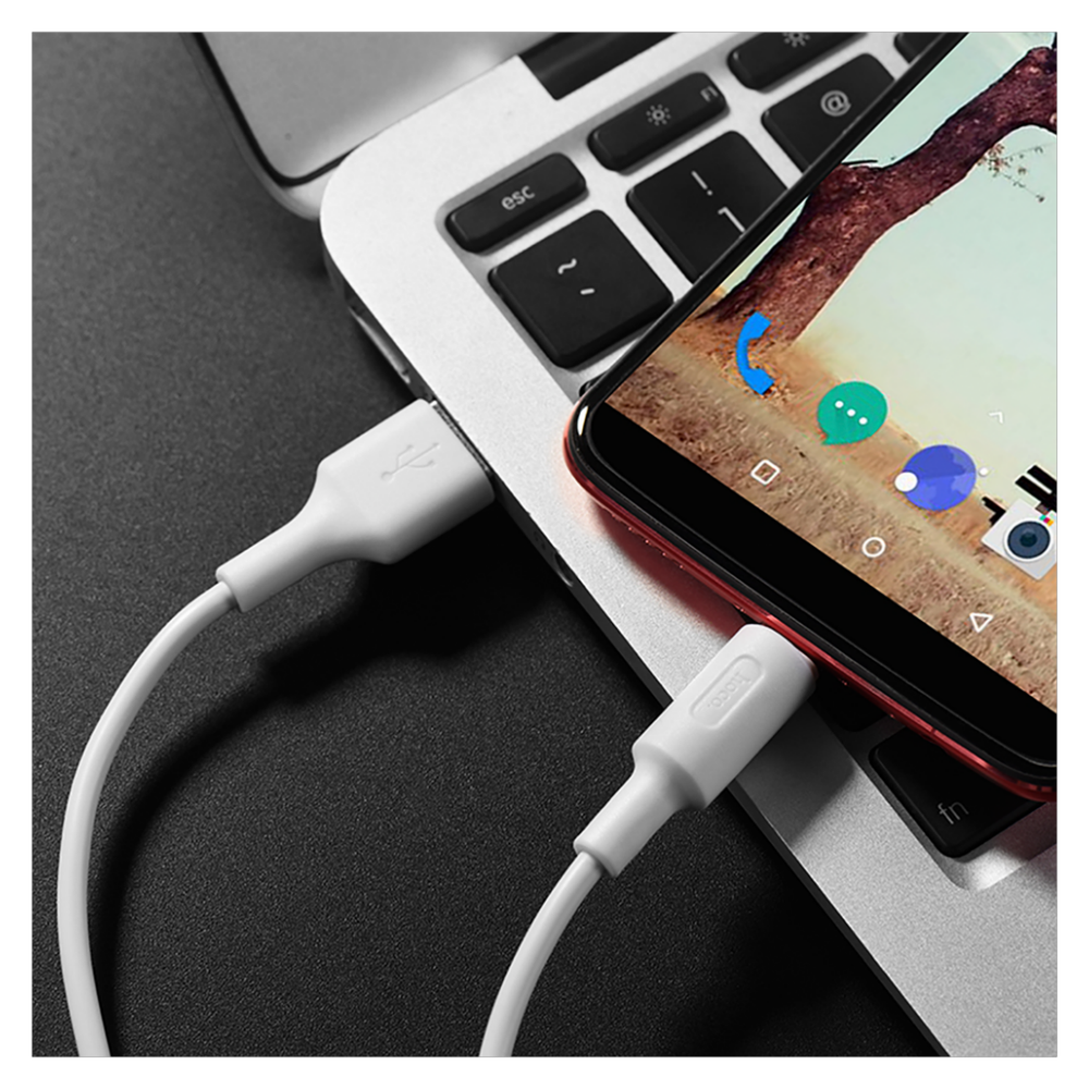 hoco. USB kabl za smartphone, USB type C kabl, 1 met, 2 A,bijela - X25 Soarer USB type C, White slika 4
