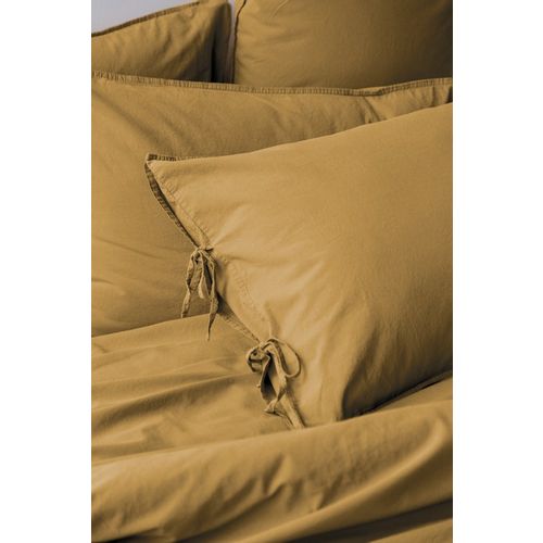 Posteljina ISSIMO POPLINE DOUBLE - Natural Fine - SAVANNA MUSTARD slika 2