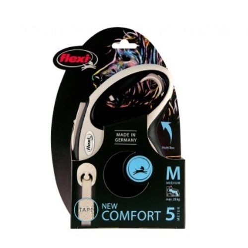 FLEXI NEW COMFORT VODILICA ZA PSE CRNA M, 5m, 25kg slika 2