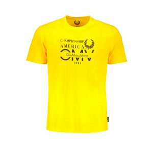 GIAN MARCO VENTURI YELLOW MEN'S SHORT SLEEVED T-SHIRT