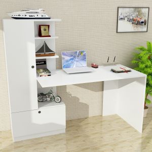 Domingos - White White Study Desk