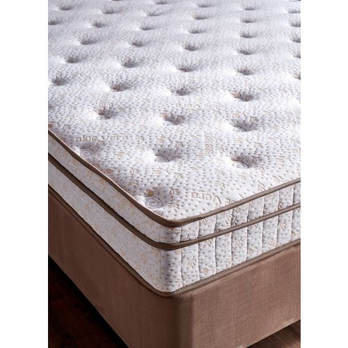 Helen - Light Brown (160 x 200) Light Brown Double Mattress, Base & Headboard slika 6