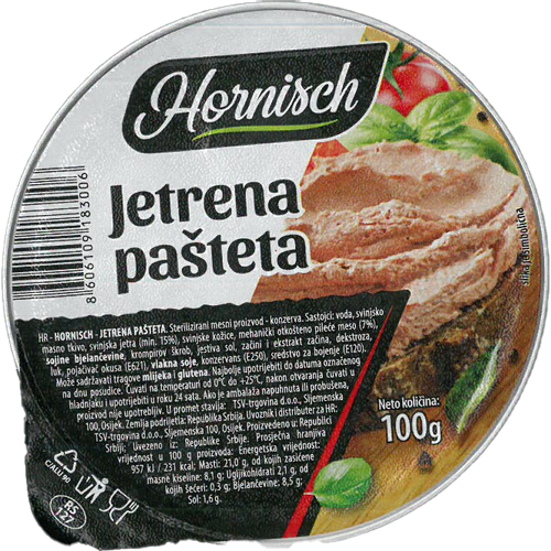 Hornisch pašteta jetrena 100 g slika 1