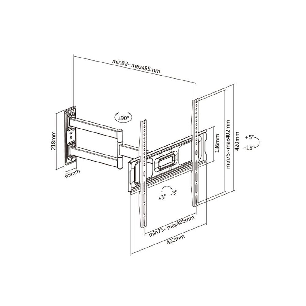 STELL Nosač za TV SHO 5600 Extendable holder TV 32"-55"  slika 6